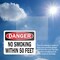 Signmission No Smoking Within 50 Feet Danger Sign, Plastic, 10in W x 7in L, 2PK OS-2PACK-DS-P-710-L-19451 - alternate 2